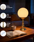 3000K Office-2Pack(Gold Lightdot Globe Table Lamp for Bedroom Mid Century Modern Small Desk Lamp Warmwhite Cute