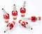 Industrial-Grade 1/4" Swivel Air Plug, 6-Pack 360 Swivel Steel Red Electrophoresis Plug, Air Hose Fittings