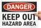 SmartSign "Danger - Keep Out, Hazard Area" Sign, 10" x 14" Plastic