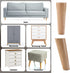 Tophacker 8cm/3.1i Solid Wood Round Furniture Legs, Replacement Sofa Feet, Wooden Cabinet Legs, Table Legs, for TV