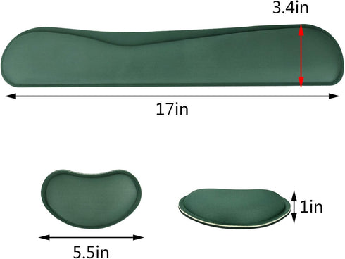 Memory Foam Set Keyboard and Mouse Wrist Pad Rest - Christmas Cushion Support for Office, Gaming, and Computer Use