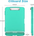 Rimilak Plastic Clipboard with Storage - High Capacity Nursing Clipboards with Pen Holder (Green)