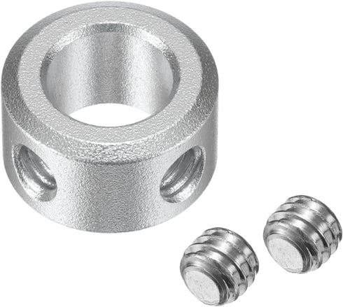 uxcell Set Screw Shaft Collar for 8mm Shaft, 4pcs Clamping Collars, Aluminum Alloy with M4 Set Screws & Wrench