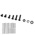 300Pcs M3 Black Alloy Steel Hex Socket Screws Nuts Washer Assortment Kit (Set B Button Head)