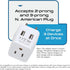 Ceptics European, Egypt Travel Adapter Plug with Dual USB - Type C - 2 Pack - Light Weight for Cell Phones, Chargers,