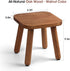 Slirike 9.3" 300lbs Solid Wood Step Stool - Capacity Plant Stand Indoor, Smal Stools to Sit on, Multi-Use Footstool