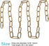 Helunsi 6 6' Lighting Chain, Feet Imitation Copper Light Fixture Chain, Metal Chandelier Chain Extension