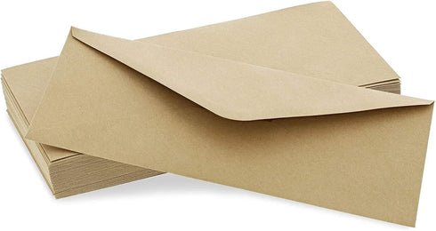 Kraft Paper #10 Business Brown Envelopes, 100 Pack, 9.5 x 4 In