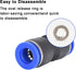 WAFJAMF Straight Push to Connect Fitting, 12mm Tube OD Quick Release Pneumatic Connectors (10 Pcs)