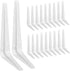 Eledom 20 Pack Shelf Brackets 8 Inches White, Heavy Duty Steel Metal L