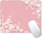 Cute Pink Mouse Pad, Sakura Cherry Blossom Floral Design, Anti-Slip Rubber Base, 9.5 x 7.9 Inch Desk Decor for Girls