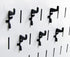 Wall Control Standard Slotted Hook Pack - Slotted Metal Pegboard Hooks for Tool Board - Black