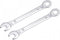 uxcell Thin Combination Wrench, 2 Pcs Metric Mirror-Chrome Plated High Carbon Steel for Household Repairs