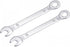uxcell Thin Combination Wrench, 2 Pcs Metric Mirror-Chrome Plated High Carbon Steel for Household Repairs