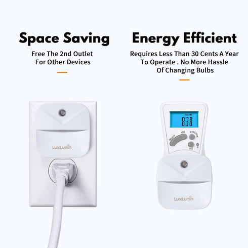 LuxLumin 4 Packs LED Night Lights Plug into Wall with Smart Dusk-to-Dawn Sensor, Automatically Turn on and Off,Night