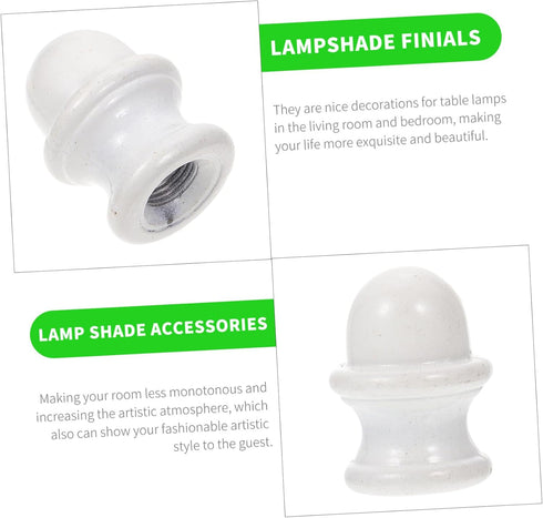 2pcs Chic Light Finial Decor Knob Stylish Lampshade Holder for Table and Floor Lamps Elegant Light Accessory