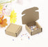 Ellbest 50Pcs Foldable Kraft Boxes, Rectangular Recyclable Cardboard for Packing, Shipping, Storage, 1.96x1.96x0.78