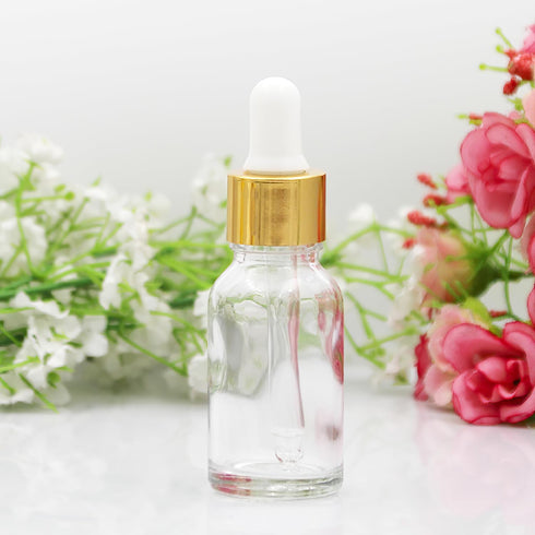 Kingrol 40 Pack Clear Glass Dropper Bottles, 10ml Tincture Bottles for Essential Oils, Perfumes, Chemistry Lab