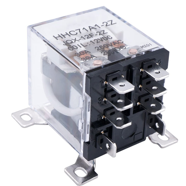 TWTADE/JQX-12F-2Z 30A DPDT 2NO+2NC General Purpose High Power Relay DC 24V Coil Voltage 8 Pin