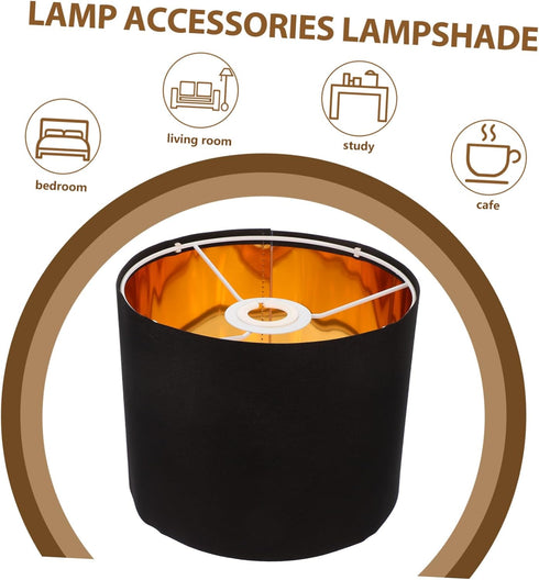 Round Linen Fabric Lamp Shade Decorative Pendant Light Cover for Table Floor and Wall Sconce Lighting Easy to Install