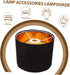 Round Linen Fabric Lamp Shade Decorative Pendant Light Cover for Table Floor and Wall Sconce Lighting Easy to Install