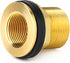 GASHER 2PCS Brass 1-1/2" Female 2" Male Bulkhead Tank Connector Adapter Fitting with Rubber Ring