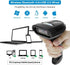 NETUM Bluetooth Barcode Scanner, Compatible with 2.4G Wireless & Bluetooth Function & Wired Connection, Connect Smart Phone, Tablet, PC, CCD Bar Code Reader Work with Windows, Mac,Android (NT-1228BC)