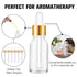 PrettyCare Eye Dropper Bottle 0.5 oz, 24 Pack Clear Glass Bottles with Golden Caps for Essential Oils
