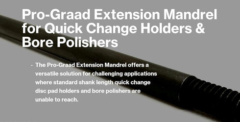 Pro-Graad EM-148 8 1/4" 8" 1/4"-20 Extension Shank for Quick Change Disc Pad Holders & Bore Polishers, Shank Mandrel x