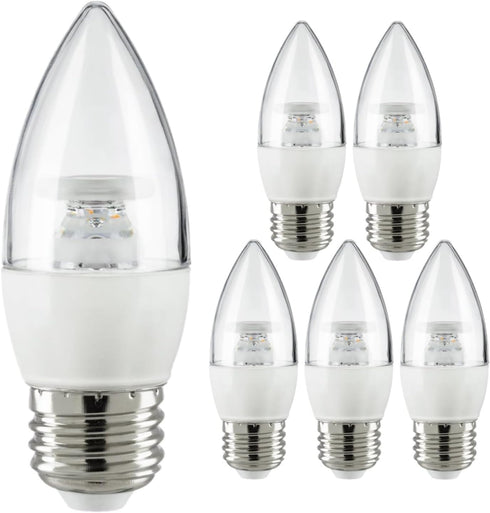 Diodesy- LED Candelabra Bulbs B13 Chandelier Light Bulb Dimmable 7W (60W Equivalent)