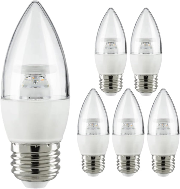 Diodesy- LED Candelabra Bulbs B13 Chandelier Light Bulb Dimmable 7W (60W Equivalent)