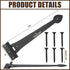 2 Pack 15 Inch Heavy-Duty T-Shape Strap Hinge with Screw Black Powder Coated Wrought Iron Spade Tip Strap Door Gate