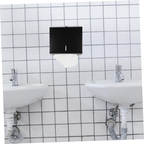Stainless Steel Bathroom Tissue Holder Paper Towel Dispenser with Strong Adhesive for Home Hotel Toilet Wall Mount Hand