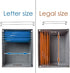 PRANDOM File Organizer Box - Collapsible Decorative Linen Filing Storage with Lids, Set of 1, Letter/Legal Size, Navy