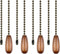 DAYONE Ceiling Fan Chain Pulls Walnut Wooden Pull Chain Extension for Ceiling