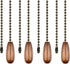 DAYONE Ceiling Fan Chain Pulls Walnut Wooden Pull Chain Extension for Ceiling
