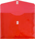 JAM PAPER Plastic Expansion Envelopes with Hook & Loop Closure - Letter Booklet, Red, 12/Pack