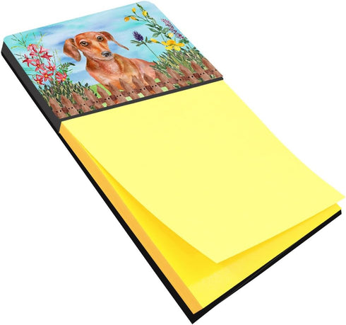 Caroline's Treasures Red Dachshund Spring Sticky Note Holder, Multicolor (CK1269SN)