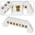 Hilitand 10pcs Terminal Blocks, 7 Hole Bridge Design Electrical Distribution Wire Screw Brass Connectors
