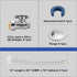 Toilet Water Supply Line Kit with 12" Stainless Steel Flexible Toilet Supply Line & 1/4 Turn 1/2 Inch Straight Push Fit