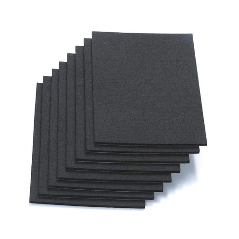 6" X 8" X 1/5" Thick Heavy Duty Felt Sheets - 8 Sheets (Black)
