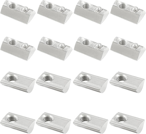 Kyuionty 30 Pcs 4040 Series M8 Half Round Roll in Spring T Nuts,