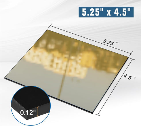 5pcs 12 4.5" 5.25" TRQWH Welding Glass Lens Shade Gold Hardened Glass Lens x Welding Hood Darkening Filter