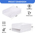 Desk Letter Tray - Set of 2 Stackable PET Document Organizer for Notes, Pens, File Paper, White