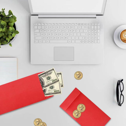 Money Saving Envelopes - 3.5x6.5inch Red Money Envelopes for Cash, 100pack for Coins & Checks