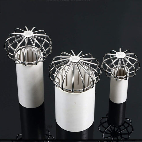 304 Stainless Steel Drain Outdoor Roof Anti-Blocking Line Cap - Round Floor Net Cover, 3 Inch Gutter Cleaning Tool