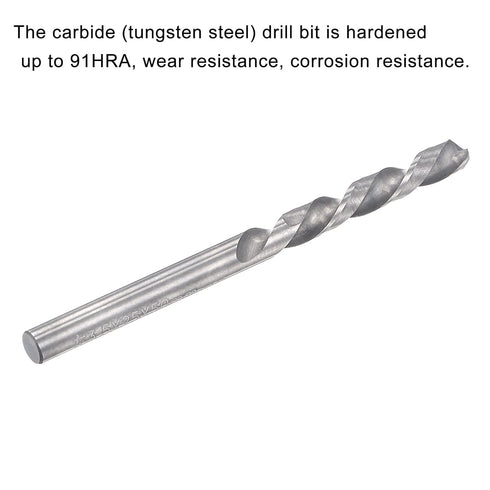 uxcell 3.5mm Solid Carbide Twist Drill Bits - Metric Left Hand Spiral Flutes for Stainless Steel (2pcs)