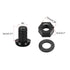 uxcell Nylon Screw Nut Washer Assortment Kit, M6x8mm Round Head Machine Screw Bolt Nuts, 20 Set