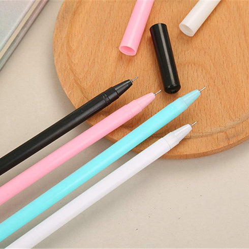 Cute Rabbit Gel Ink Pens, Kawaii Black Writing Ballpoint Pens, 6PCS Funny School Stationery for Office Supplies Gift