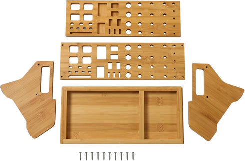 ValuXpro Bamboo Screwdriver Organizer - Tool Storage Organizer Workbench Desktop Rack - Hand Piler Tools Storage Holder